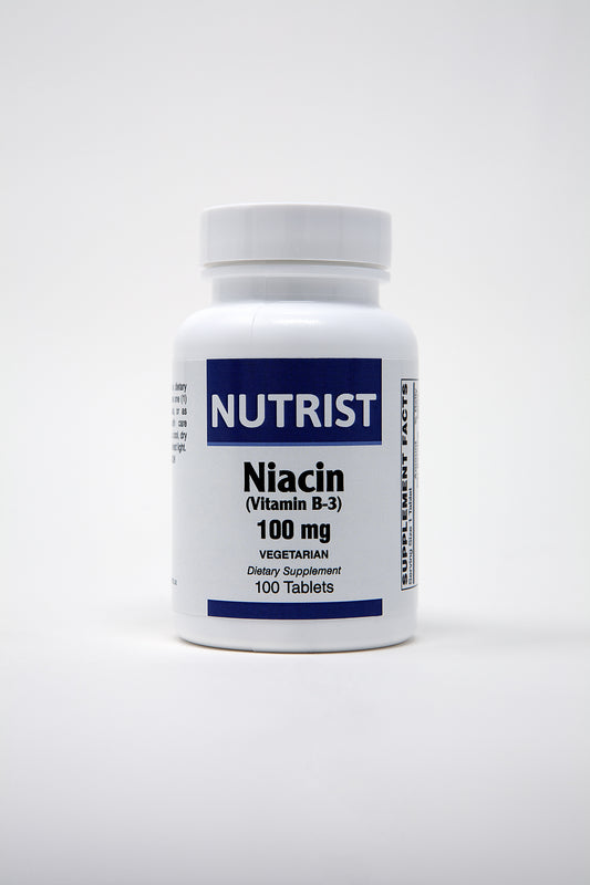 Niacin (Vitamin B3) 500mg, 100 Capsules - Non-GMO, Gluten Free