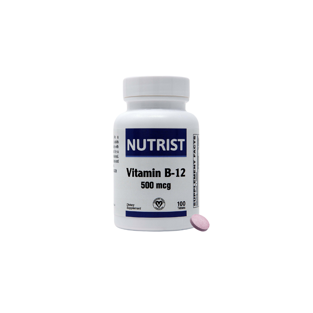 Vitamin B-12, 500mcg 100 Tablets