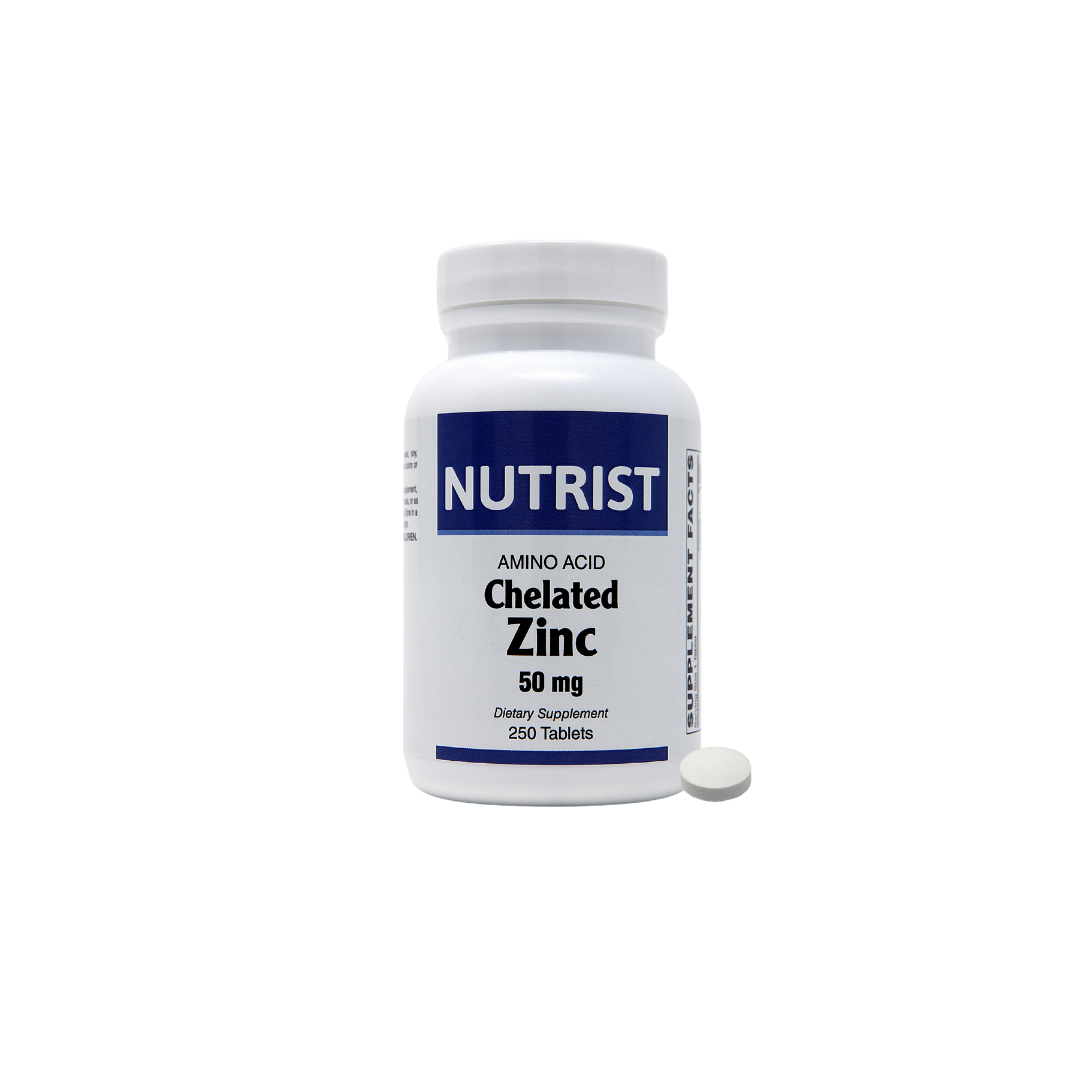 chelated zinc amino acid 50 mg pill